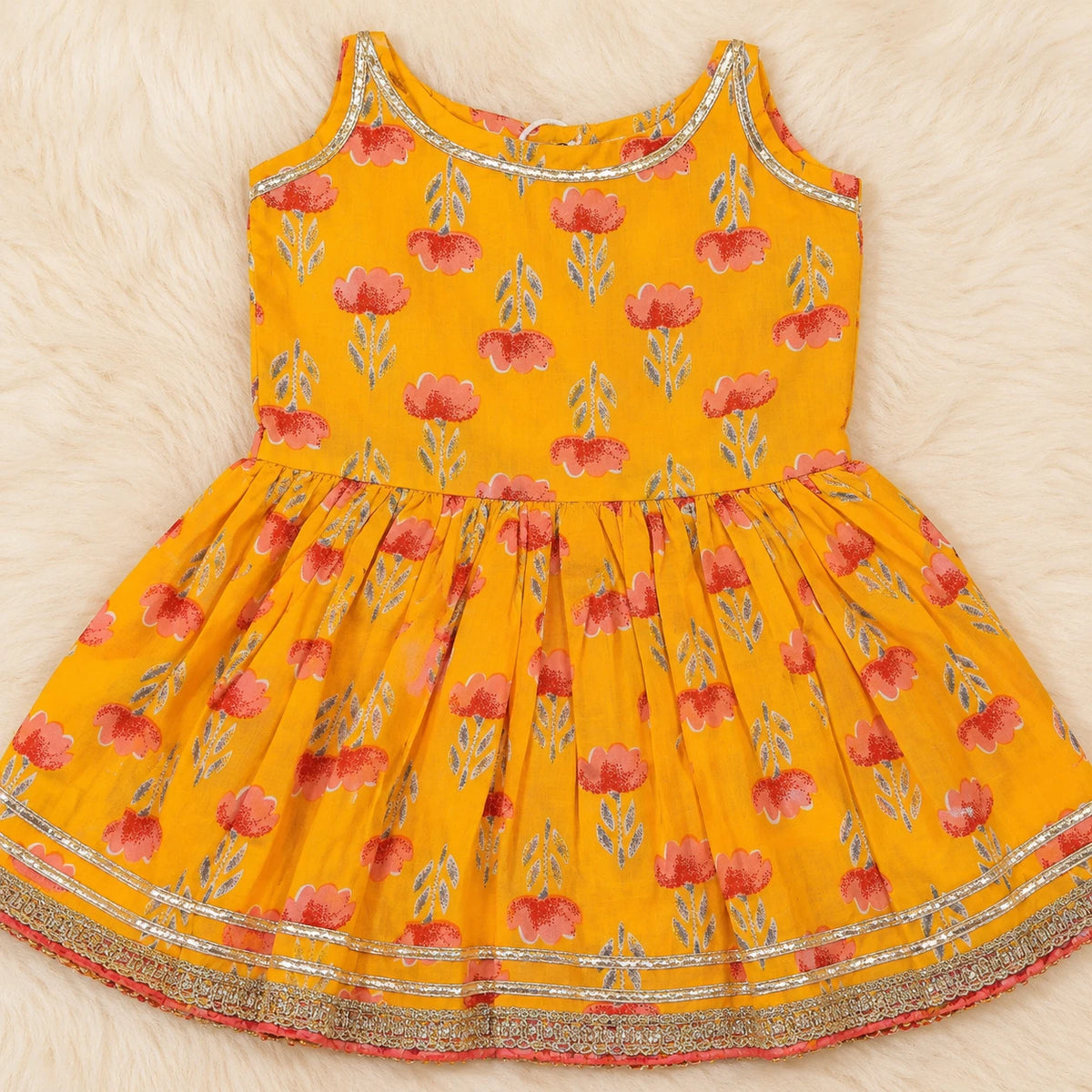 Girls Yellow Floral Sarara Set