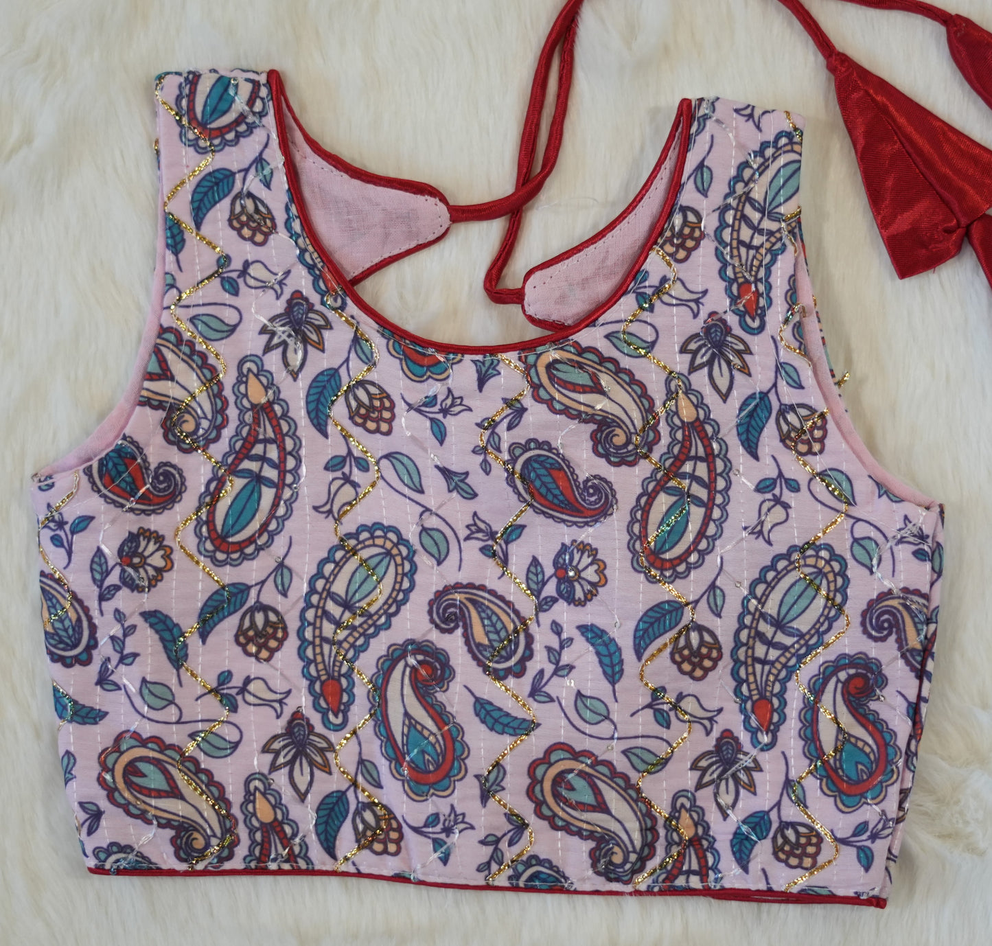 Red Paisley Lehenga Set