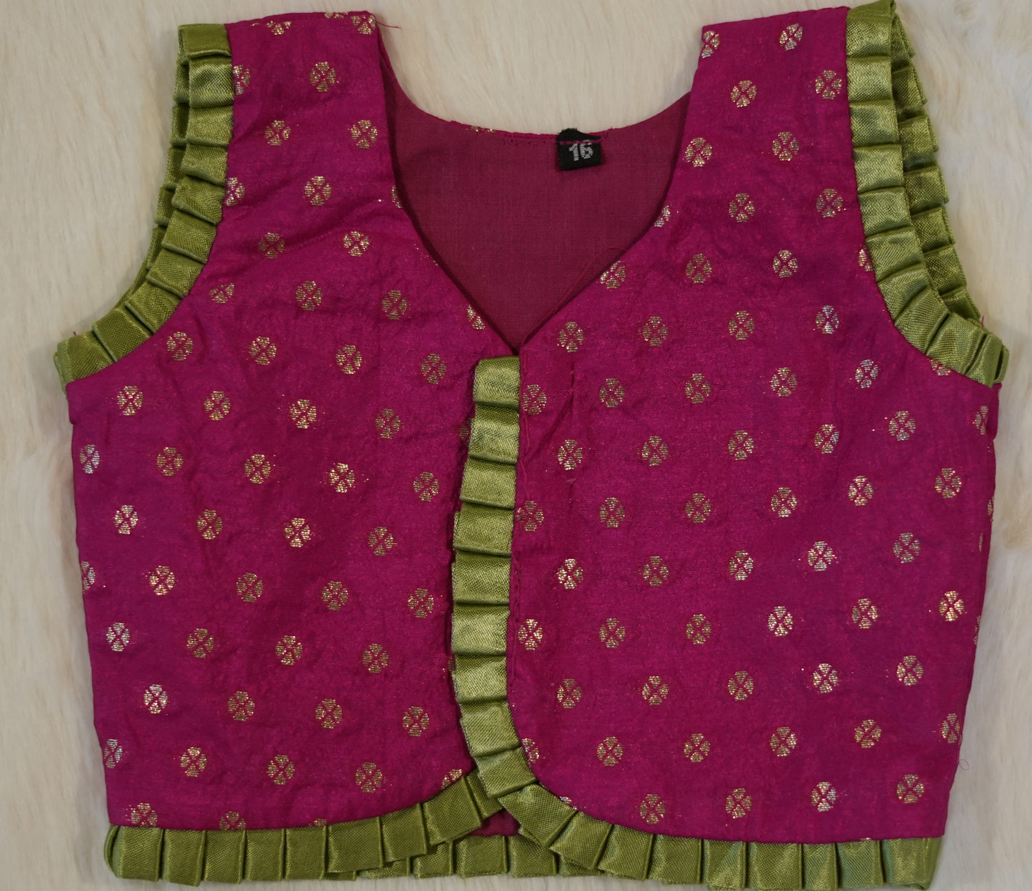 Pink Green Lehenga Set