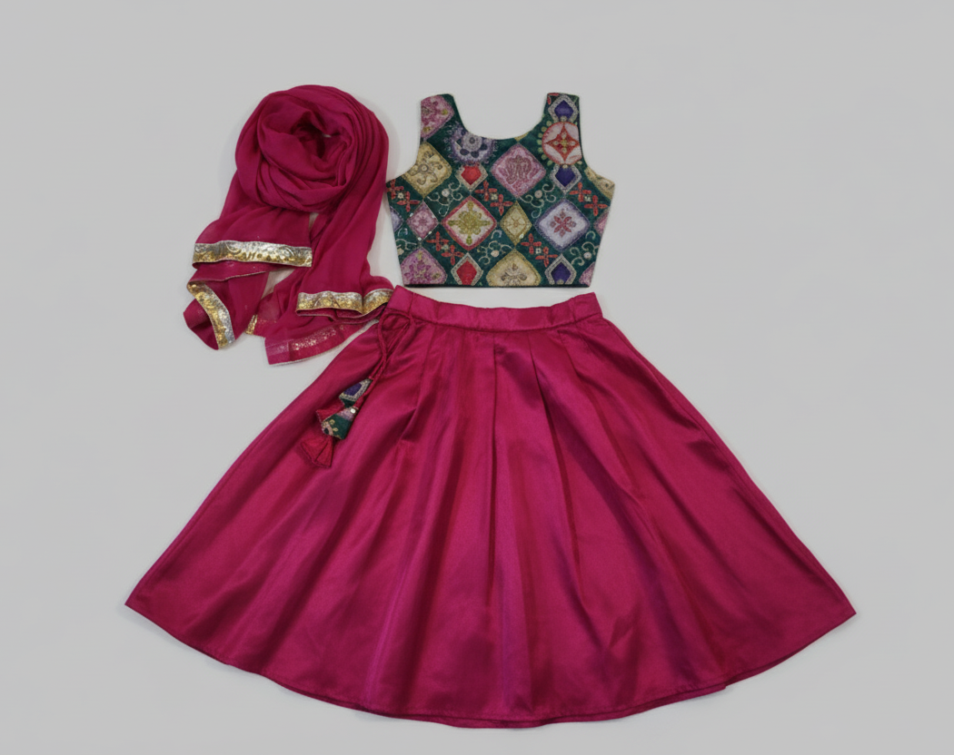 Brocade Lehenga Choli Set