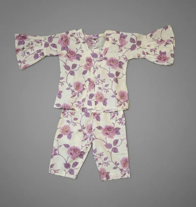 Rose Print Sharara Set