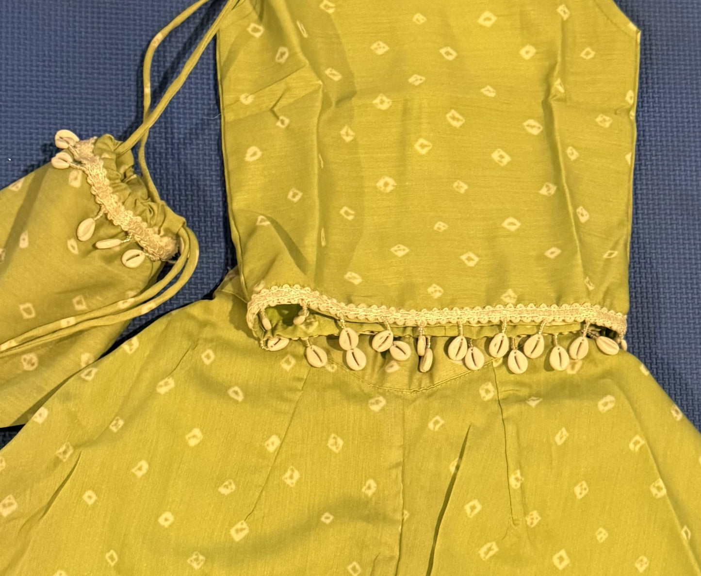 Green Bandhani Palazzo Set