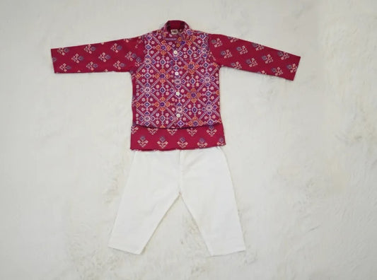 3-Piece Kurta Jacket Set