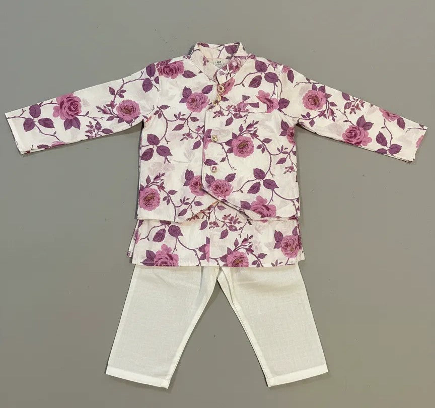 Rose Print Kurta Set