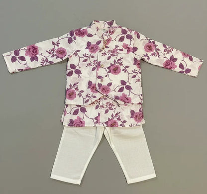 Rose Print Kurta Set