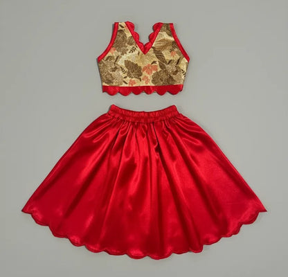 Pink Brocade Lehenga Set