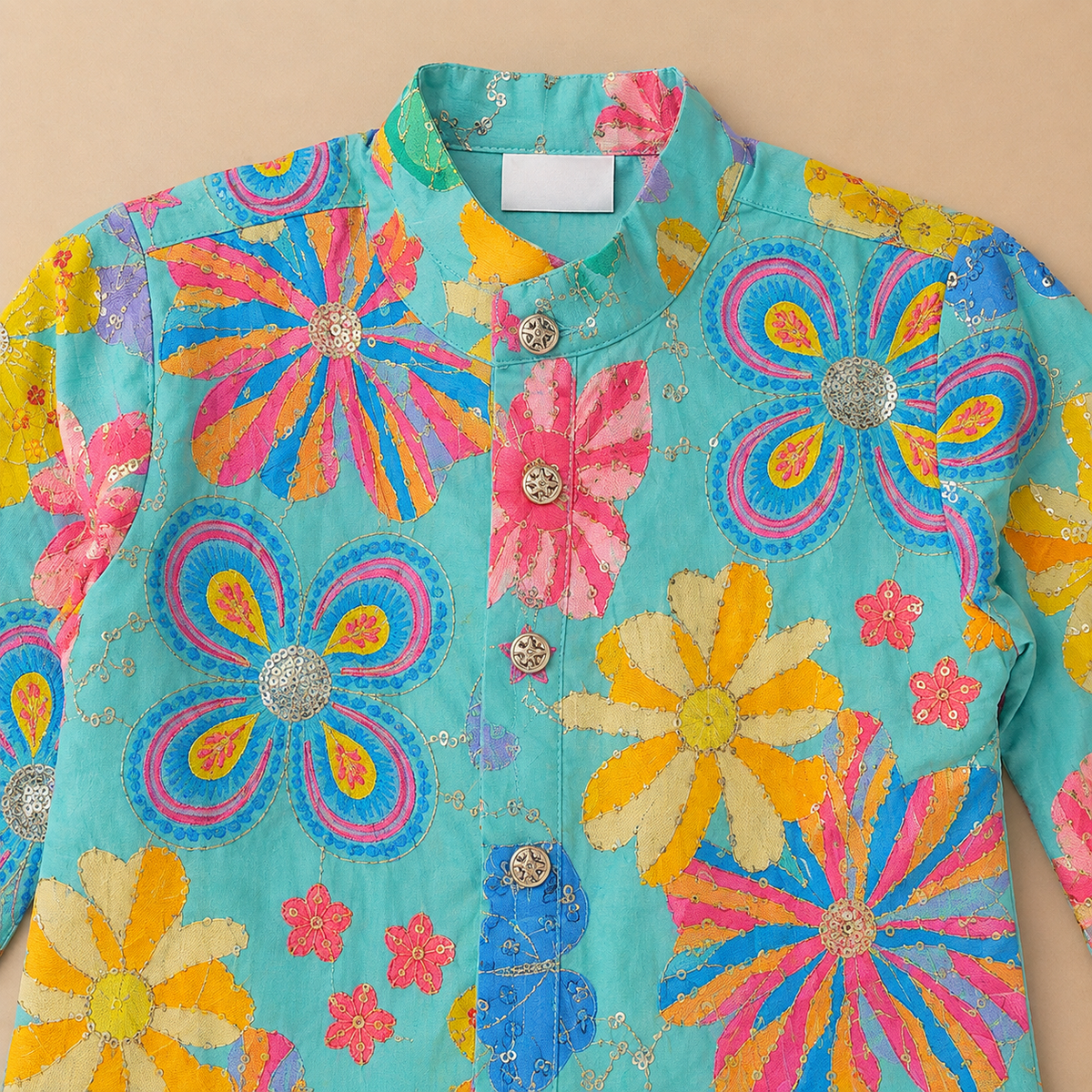 Blue Floral Kurta & Pant