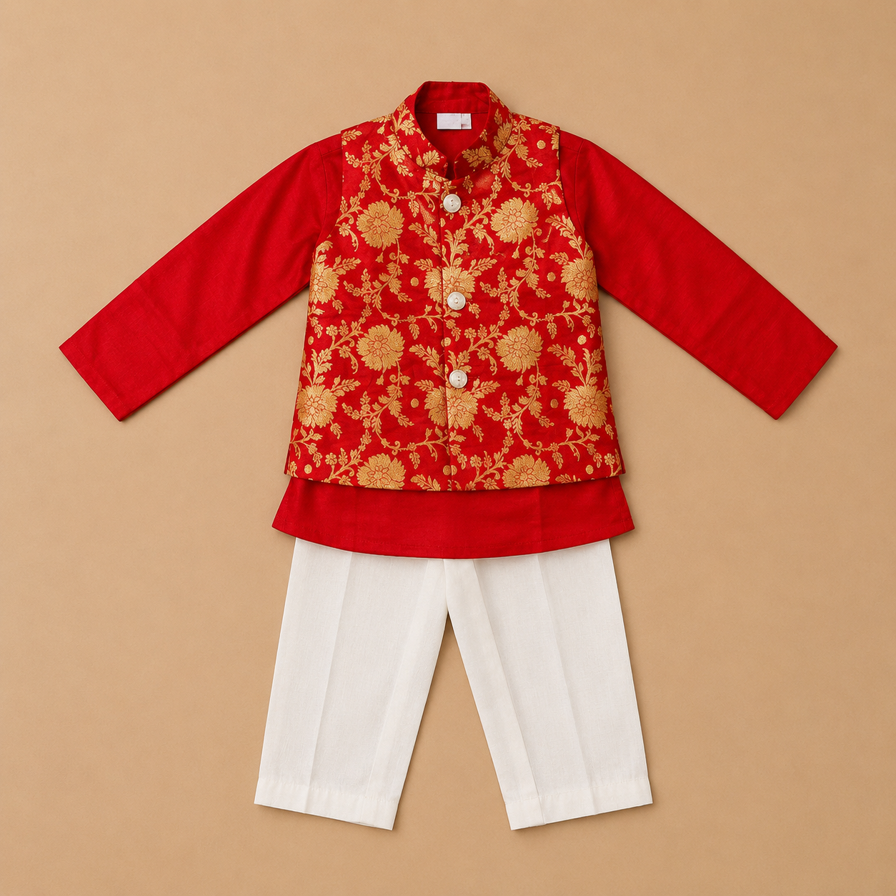 3-Piece Kurta Jacket Set