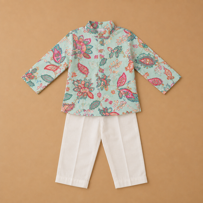 Boys Printed Kurta & Pant Set
