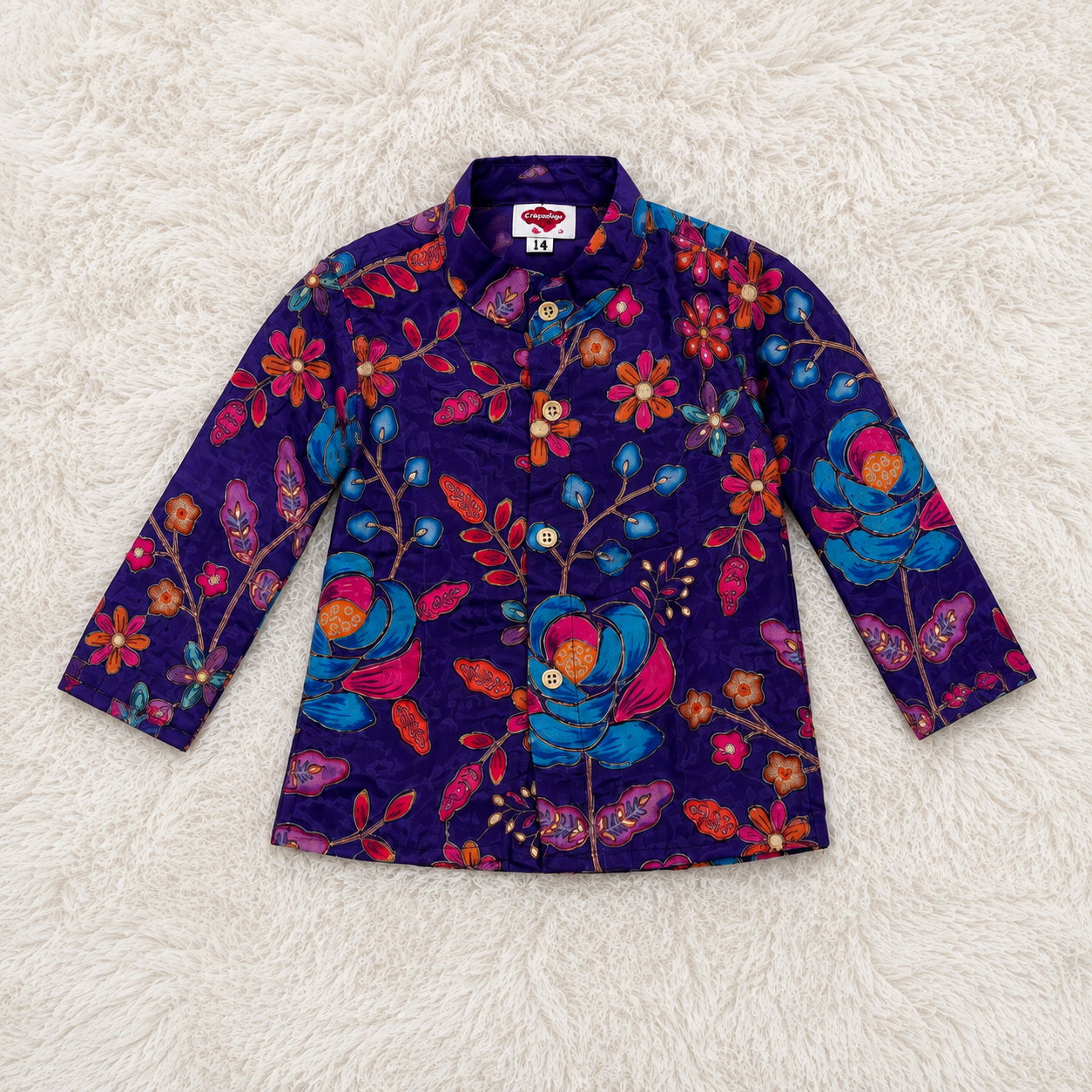 Floral Kurta & White Pants