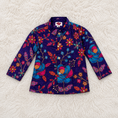 Floral Kurta & White Pants