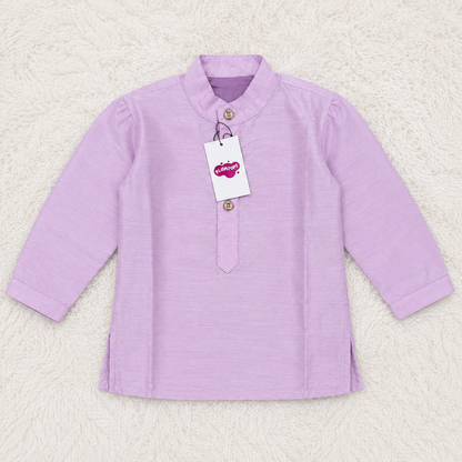 Lilac Kurta & White Pants