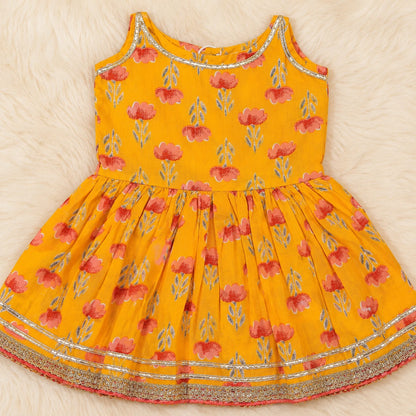 Girls Yellow Floral Sarara Set