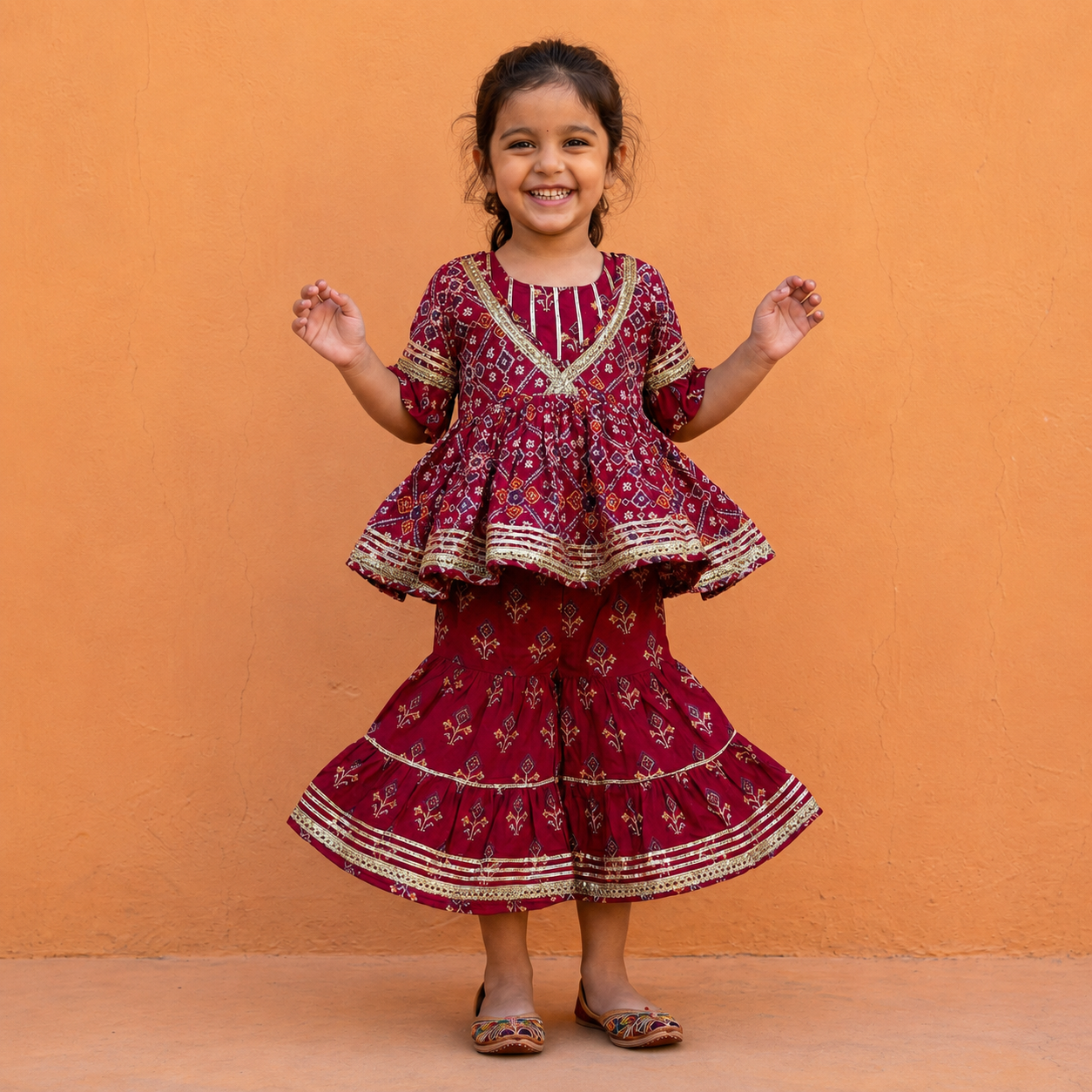 Bandhani Sarara Set