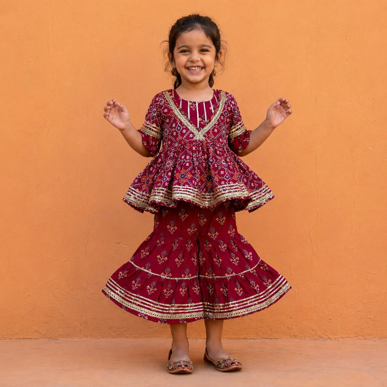 Bandhani Sarara Set