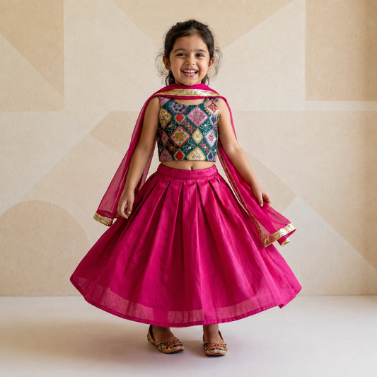 Brocade Lehenga Choli Set