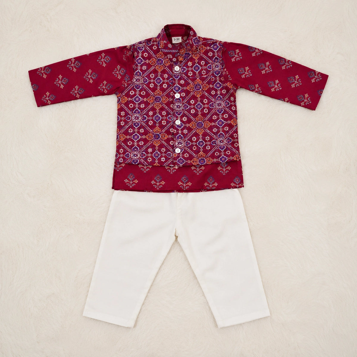 3-Piece Kurta Jacket Set