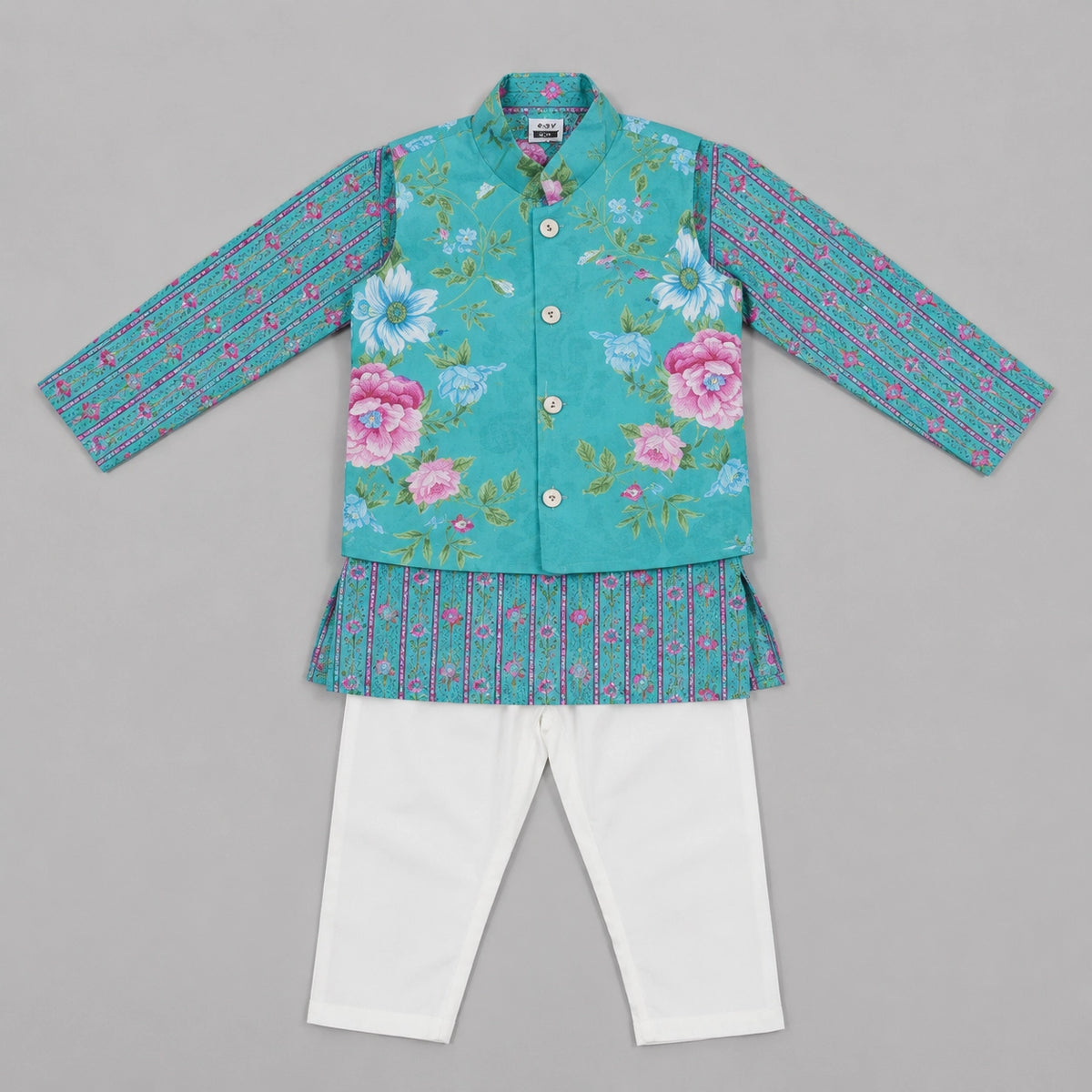 3-Piece Kurta Jacket Set