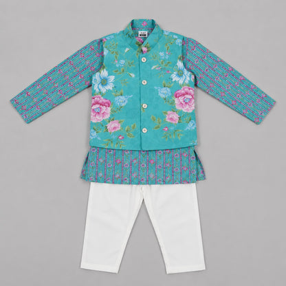 3-Piece Kurta Jacket Set