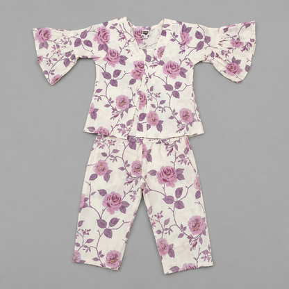 Rose Print Sharara Set