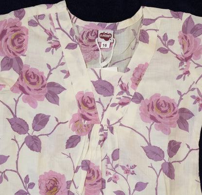 Rose Print Sharara Set