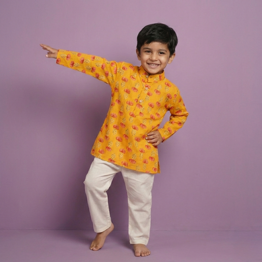 Floral Kurta Pajama Set